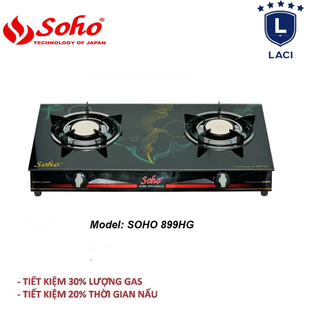 [HCM]Bếp Ga Đôi SOHO 899HG | Đầu Đốt Hồng Ngoại Theo Công Nghệ Nhật Bản | Mặt Kiếng Cường Lực Sang Trọng | Tiết Kiệm 30% Gas So Với Bếp Thường | Tập Trung Lửa Giảm 20% Thời Gian Nấu | Bảo Hành Chính Hãng 2 Năm