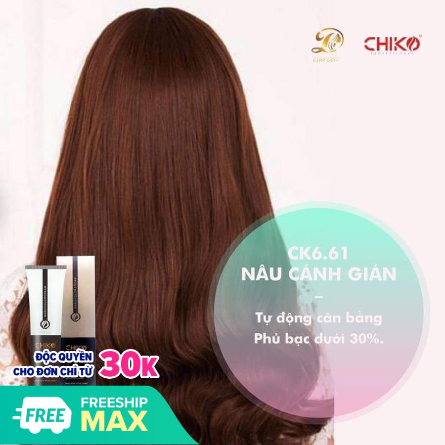 Nhuộm phủ bạc màu Nâu Cánh Gián (kèm oxi và găng tay)