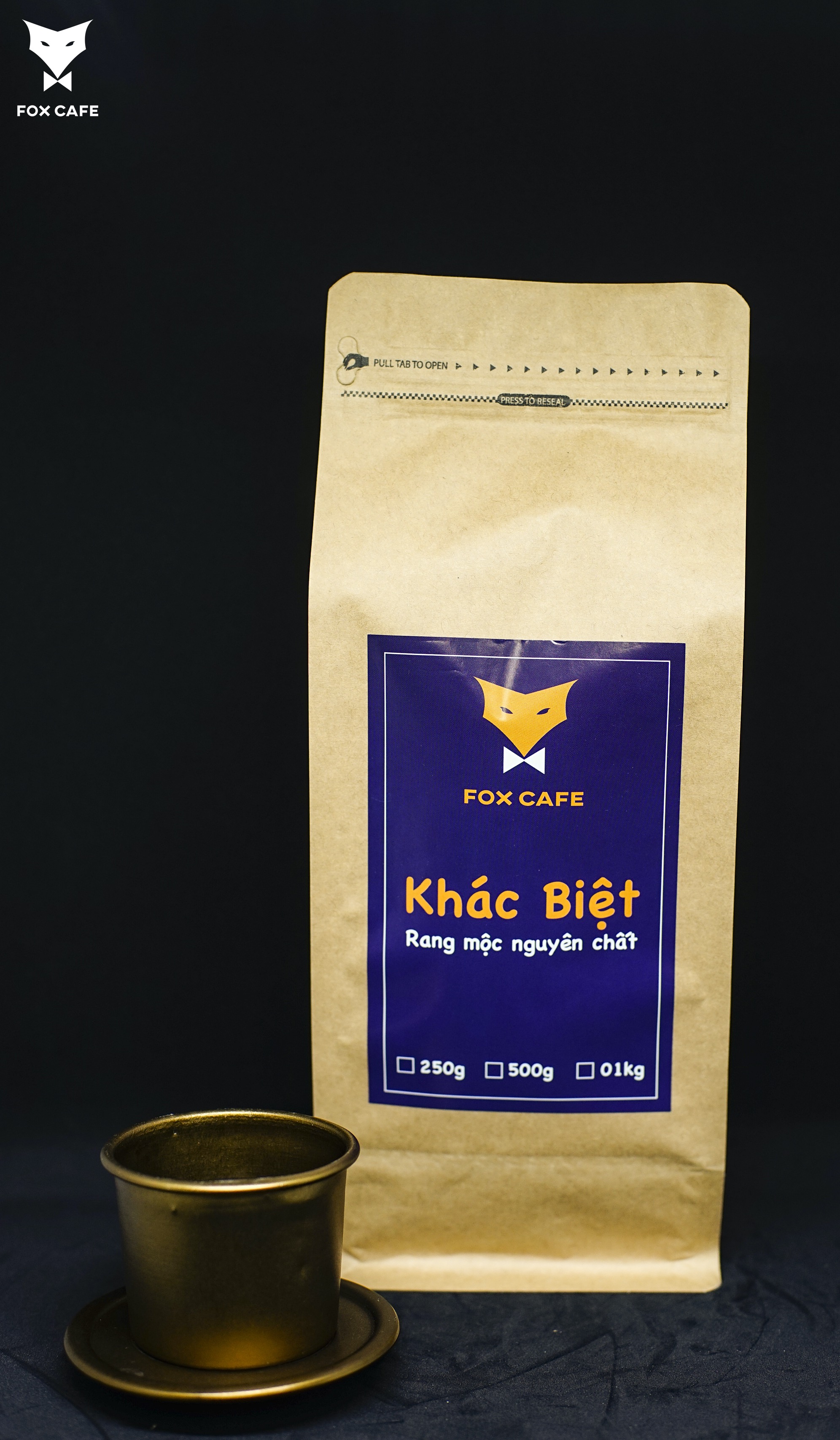 Cafe nguyên chất arabica xay sẵn - fox cafe - khác biệt 1kg