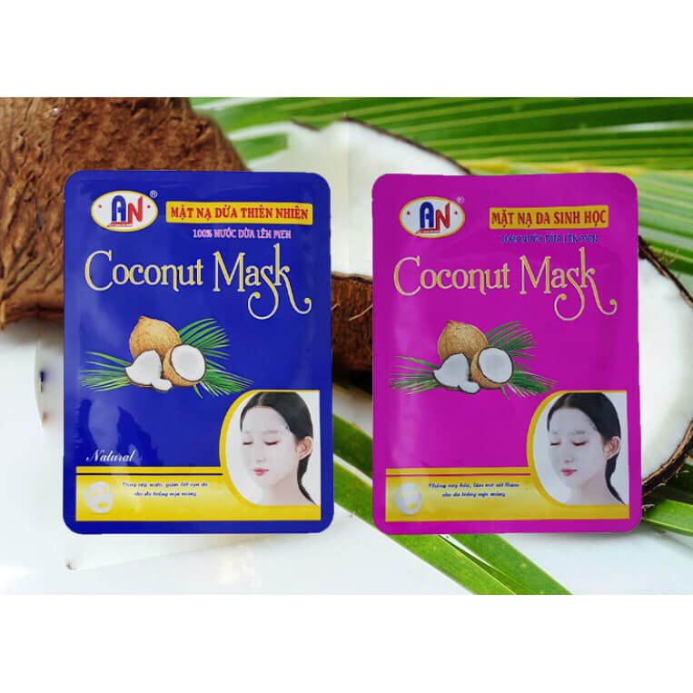 Mặt  Nạ Dừa Thiên Nhiên ( Coconut Mask ) Hộp 10 miếng .