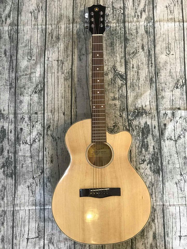 [HCM]Guitar Acoutsic ET-02SV có ty chỉnh cong cần tặng kèm bao đựng capo phím gẩy ty chỉnh cần+khóa học onl khi nhận đàn