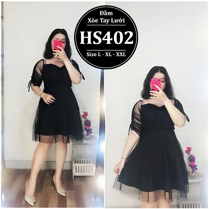 Đầm bigsize xoè y hình hs402 - mặc đẹp đi tiệc, đi chơi - 3 size l xl xxl