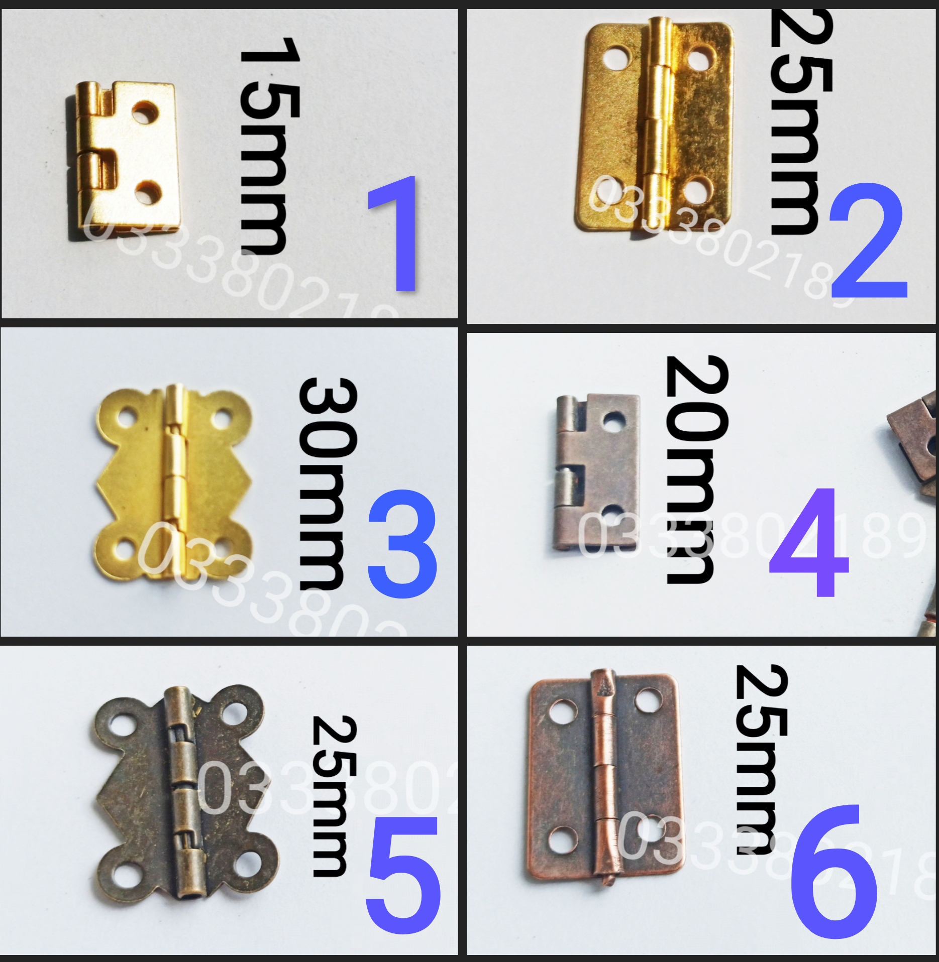 Set 10 bản lề mini.