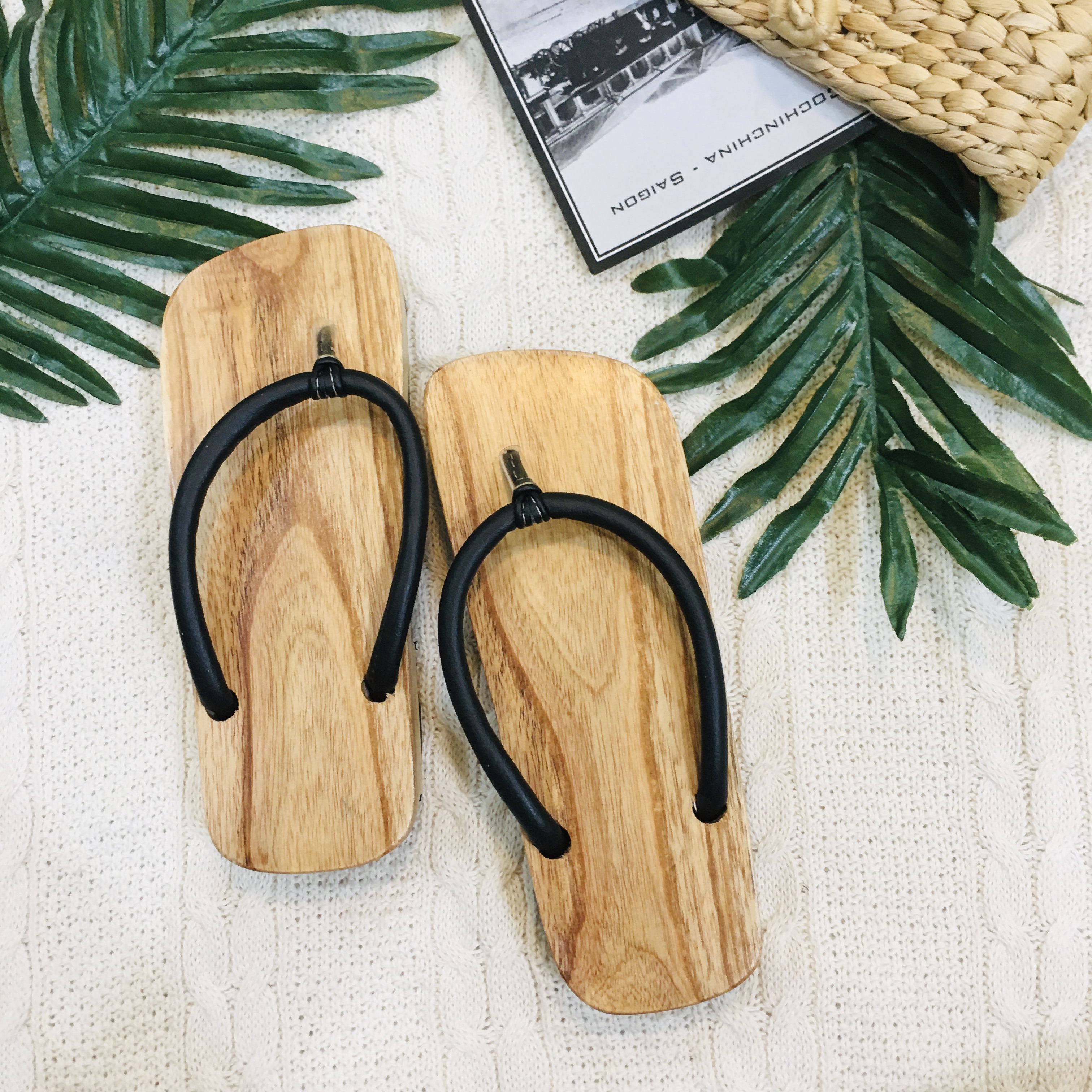 [HCM]GUỐC GỖ MỘC NAM NỮ QUAI CHÉO SÀI GÒN