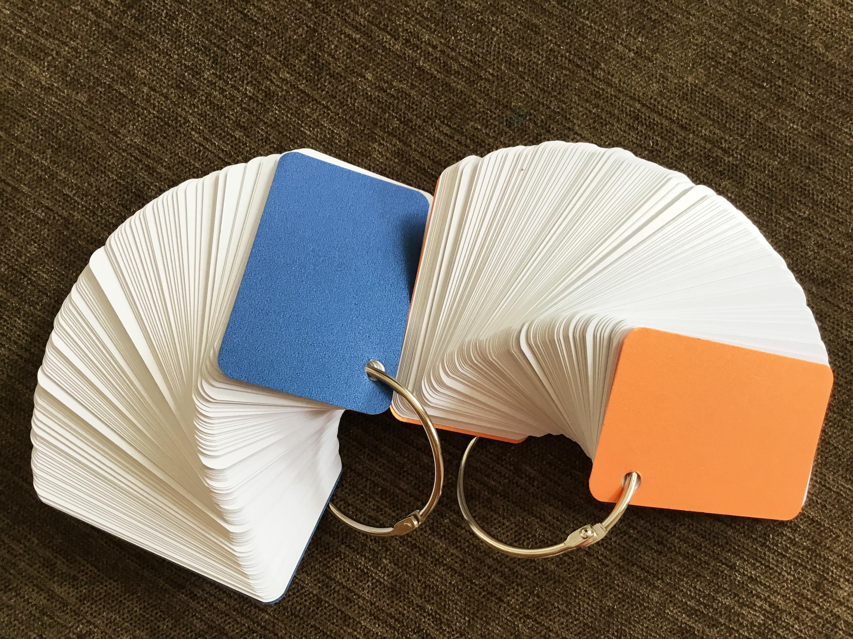 [HCM]200 thẻ flashcard trắng 5x8cm bo góc siêu dày phong cách mới tặng kèm +bìa cứng 3D học ngoại ngữ