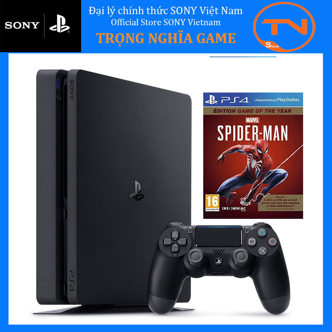 ]Máy PS4 Slim CUH-2218B 1TB Sony + Đĩa game Spider Man Game Of The Year