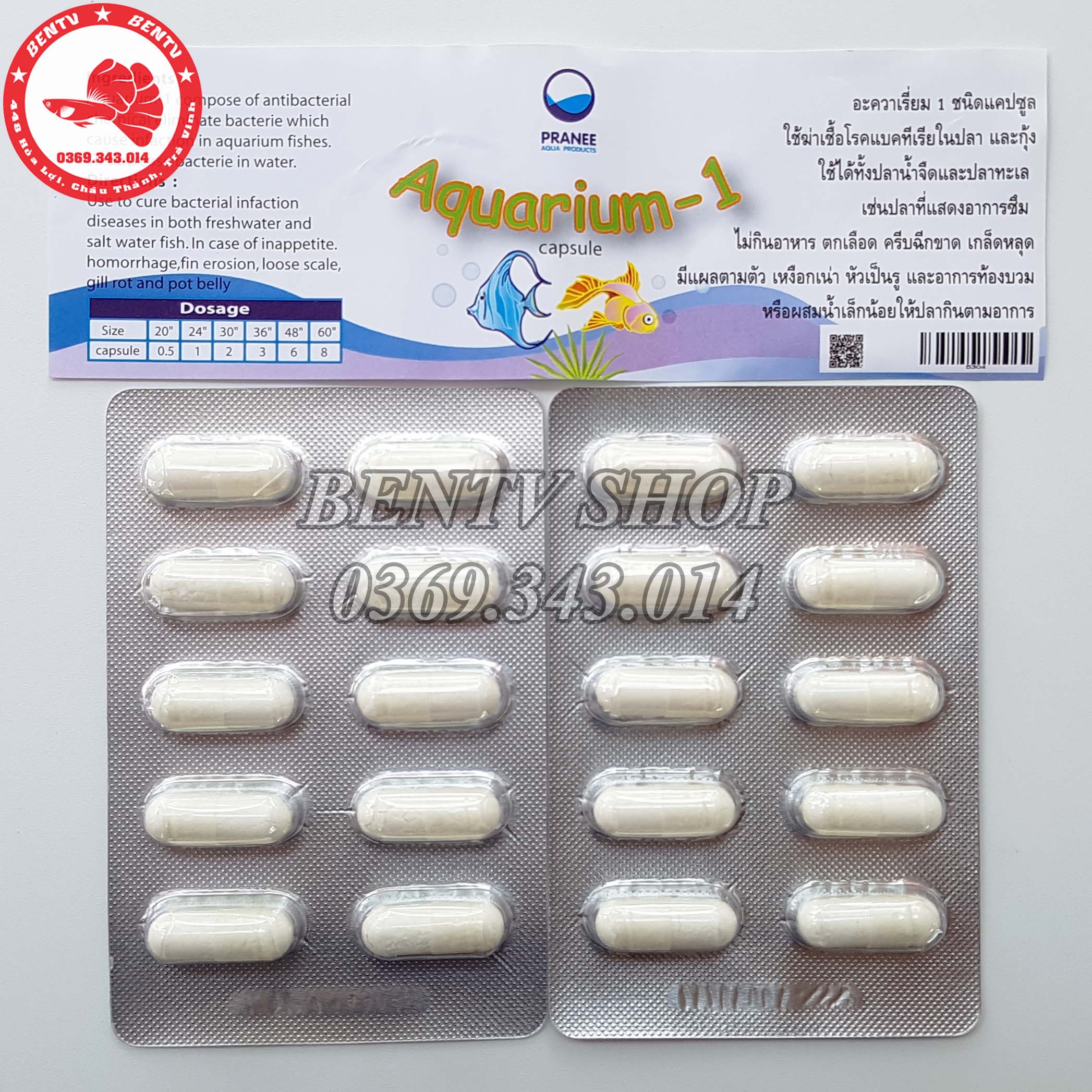 Xử Lý Tép Chết Lai Rai Pranee Aquarium-1 (1 Viên)