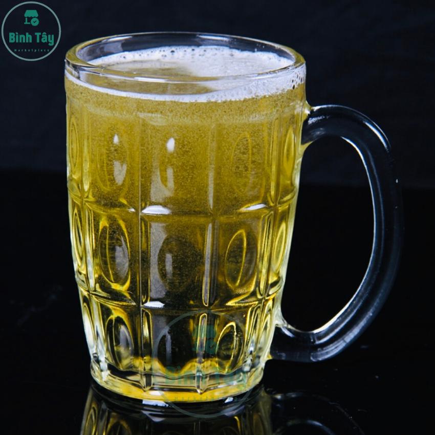 [HCM]Ly thuỷ tinh uống bia - ly có quai uống bia hàng Thái Lan cao cấp dung tích 375ml BT-L010