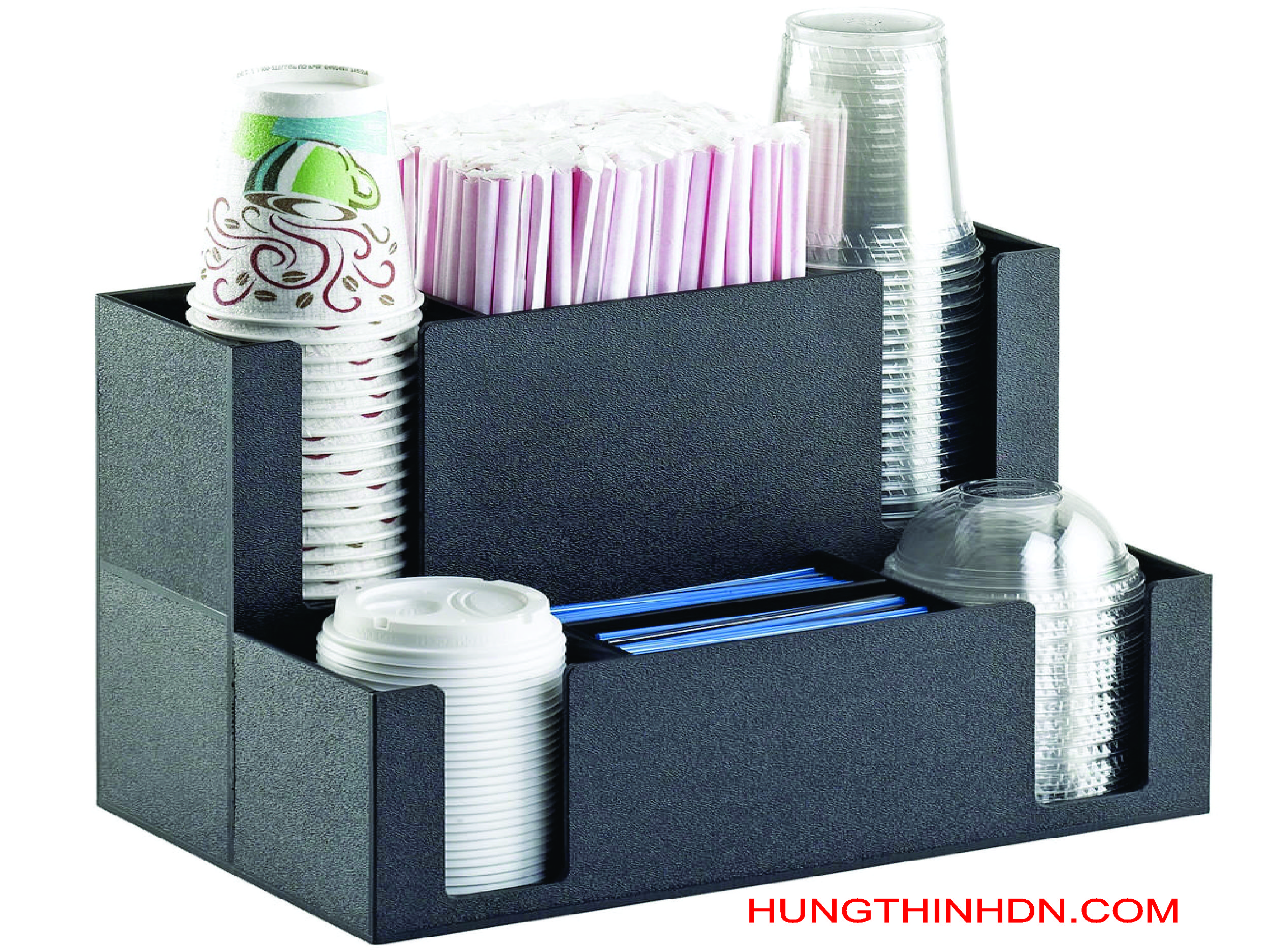 Kệ đựng ly nhựa trà sữa , khay úp ốc 2 tầng mica