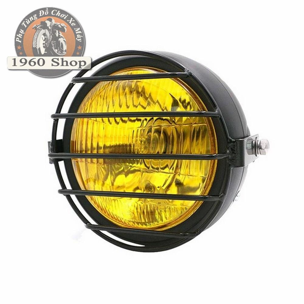 Lưới đèn pha lắp ngoài sắt sơn tĩnh điện siêu bền, chống va đập, phù hợp cho đèn pha cỡ đèn 15-17cm độ Cafe Racer Tracker GD110 SU GN125 Win CD 67 Dream CUB và các loại xe máy