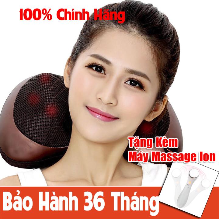 Gối Matxa Hồng Ngoại 8 Bi - Gối Massage 8 Bi - Gối Masage Hồng Ngoại Tự Đảo Chiều - Gối Mát Xa Hồng Ngoại Magic Pilow Kazuko - Gối Massage Vai Cổ Gáy