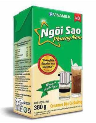 10 hộp Creamer đặc Ngôi Sao Phương Nam xanh lá - Hộp giấy 380g