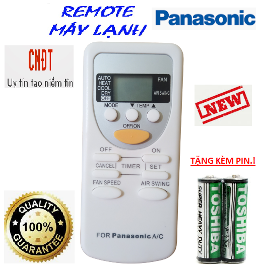 ĐIỀU KHIỂN ĐIỀU HÒA PANASONIC LOẠI 1 CHIỀU-2 CHIỀU-INVERTER -HÀNG MỚI 100%-CHẤT LƯỢNG TỐT-TẶNG KÈM PIN