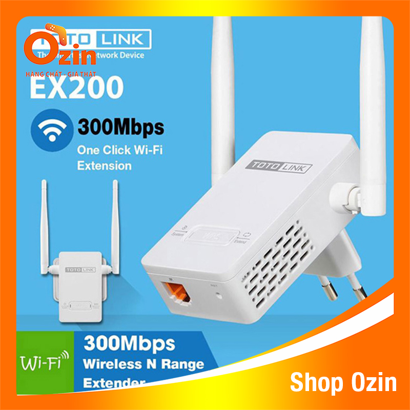 Kích sóng wifi TotoLink EX200 mở rộng sóng Wifi 300Mbps [ Shop Ozin - Máy tính Ozin ]