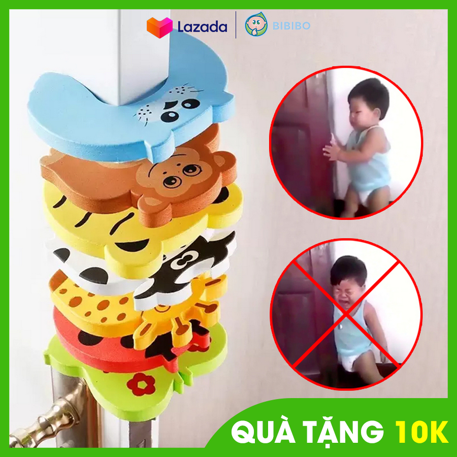 COMBO 5 Miếng xốp chặn cửa đa năng, chắn cửa xốp mềm hình thú chống kẹt tay cho trẻ