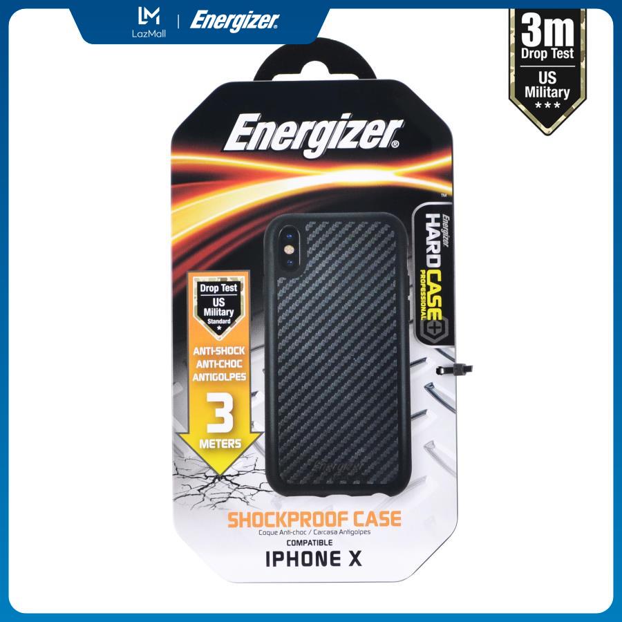 ỐP LƯNG CARBON ENERGIZER CHỐNG SỐC 3M CHO IPHONE X - ENCOUL3MIP8CB