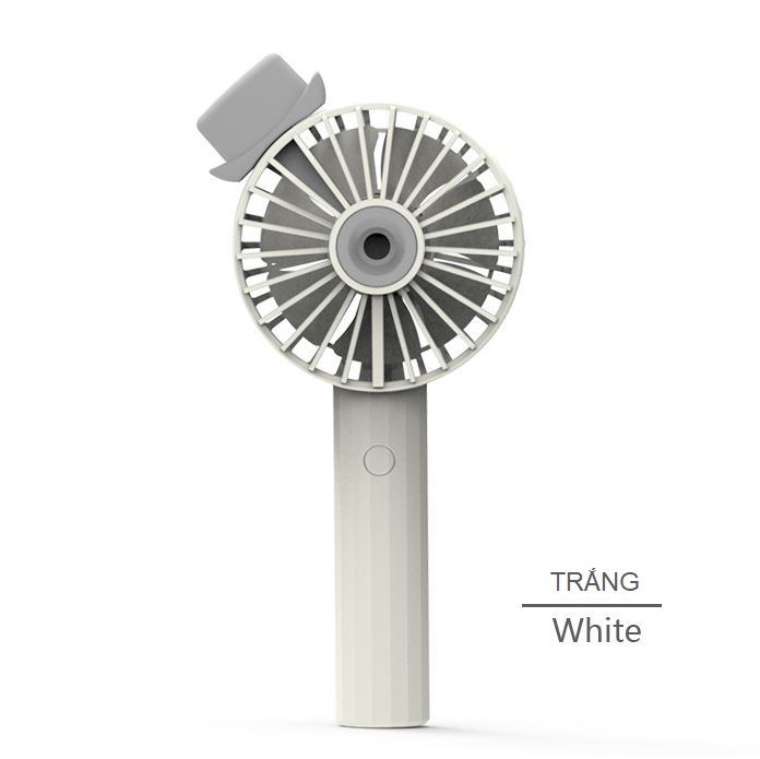 Quạt mini phun sương cầm tay w15, có pin tích điện, 3 chế độ quạt, nhiều màu lựa chọn