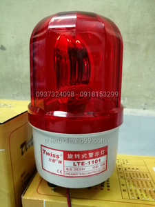 Đèn chớp cảnh báo có còi màu đỏ 220vol-24v-12v công trường giao thông nguy hiểm - Lte-1101J