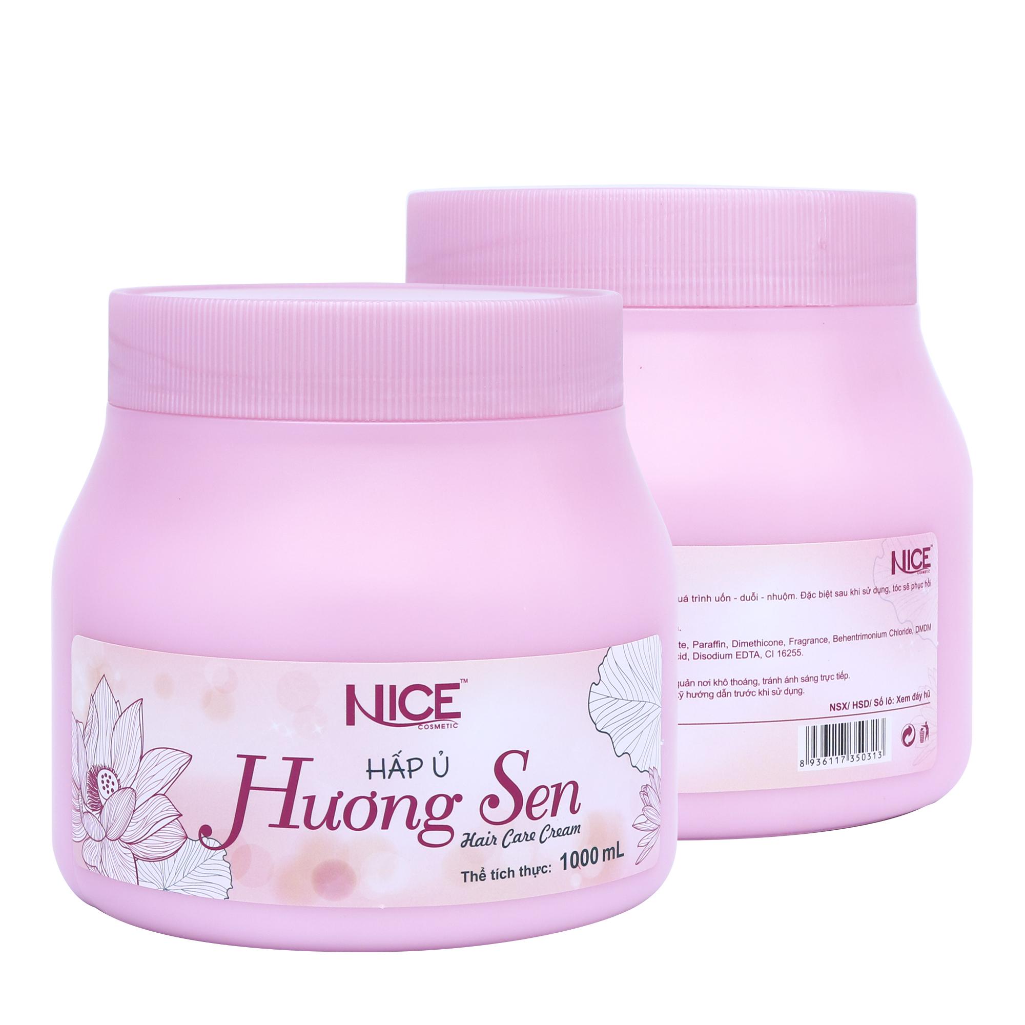 Hair Care Cream - Hấp ủ Hương Sen NICE Cosmetic 1000ml