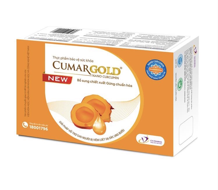 [HCM]CumarGold new - 30 viên - bổ sung chiết xuất Gừng chuẩn hoá cho người bị loét dạ dày tá tràng ung bướu