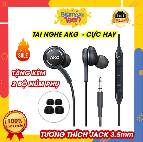 [BẢO HÀNH ĐỔI MỚI - Tặng 2 bộ đệm mút tai nghe] TAI NGHE AKG NHÉT TAI ÂM THANH CHẤT LƯỢNG CỰC ĐỈNH - TƯƠNG THÍCH NHIỀU THIẾT BỊ CÓ JACK 3.5MM - GIÁ ƯU ĐÃI VÔ CÙNG HẤP DẪN - BAO TEST HÀNG CHUẨN