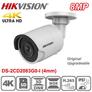 Camera IP 8MP thân trụ DS-2CD2083G0-I độ phân giải 8MP 3840×2160   12.5fps ống kính Cố định 4mm
