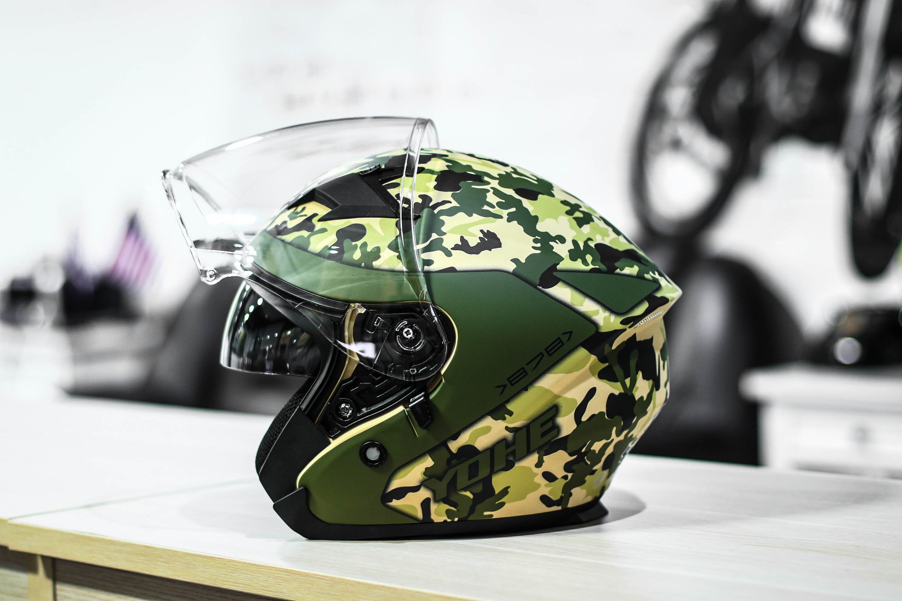 [CHÍNH HÃNG] MŨ BẢO HIỂM 3/4 2 KÍNH YOHE 878 CAMO