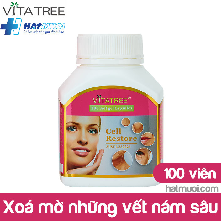 [HCM]Vitatree Cell Restore Úc - Viên uống tế bào gốc xoá mờ những vết nám sâu trả lại làn da tươi sáng