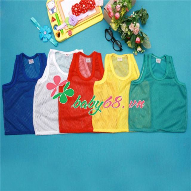 Bộ 5 cái áo ba lỗ lưới cho bé màu ngẫu nhiên