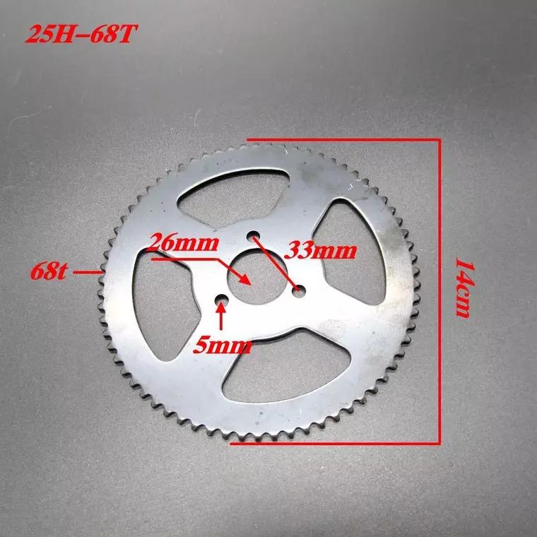 Nhông đĩa sau xe moto mini 50cc 25H 68 Răng