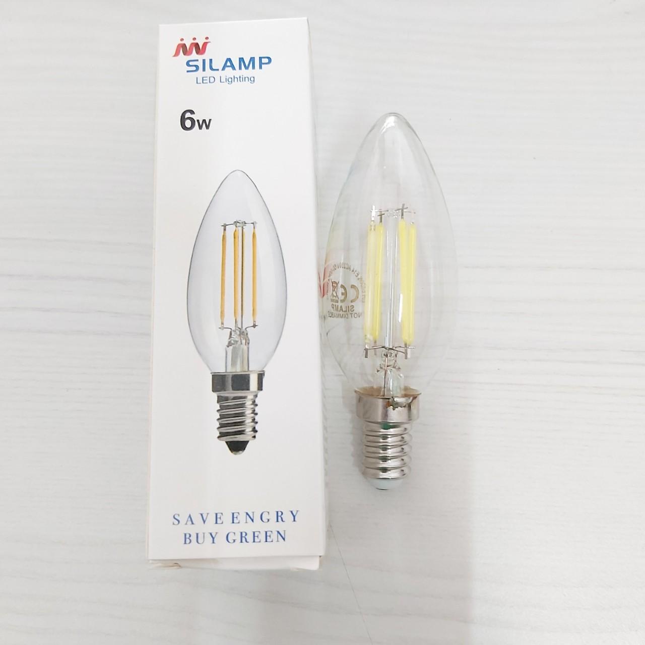 BÓNG ĐÈN LED Dây Tóc Edison C35 6W E14