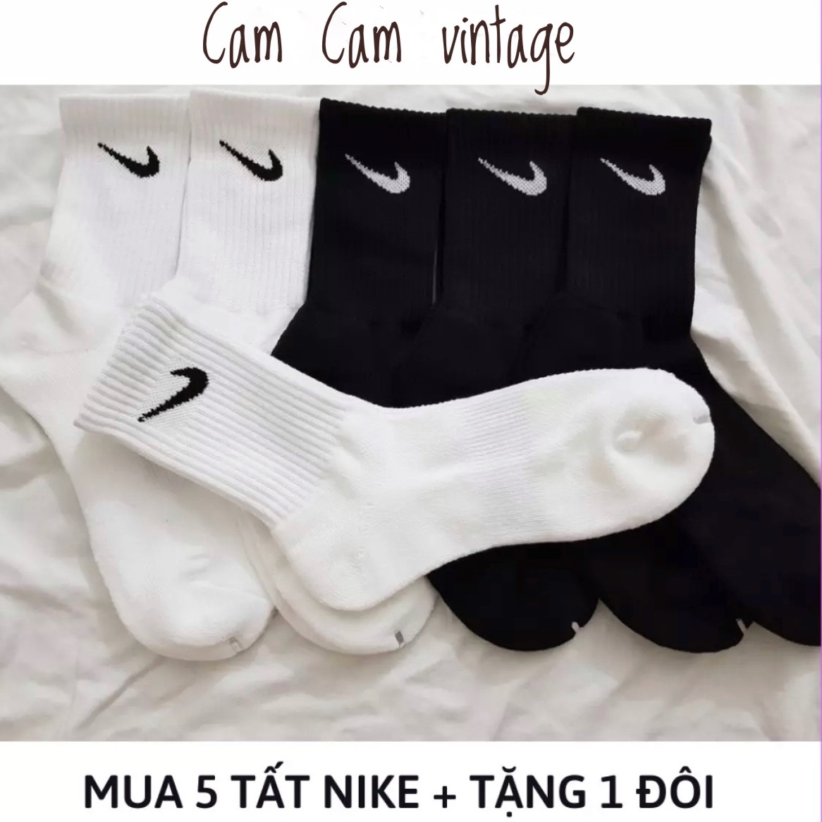 COMBO 5+1 TẤT NI. KE THỂ THAO NAM CỔ CAO ĐÁ BÓNG - Vớ nam cao cổ chữ Ni. ke, Adi. das set 5 đôi - Tất cổ cao đá bóng Nam - Vớ đá banh ni.ke, adi. das Cổ cao nam Tất Vớ thể thao trắng dệt kim dày đẹp siêu bền - Vớ Trắng cao cổ