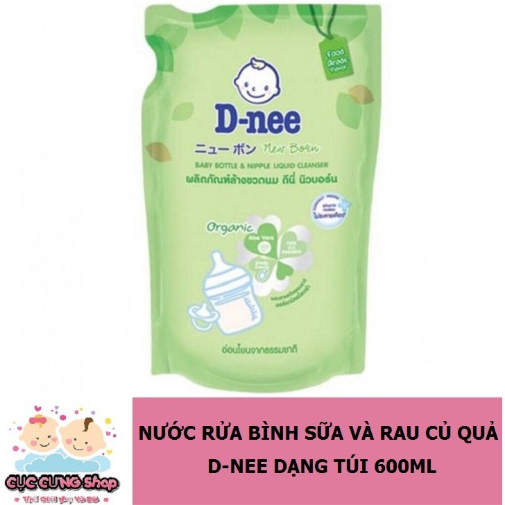 Nước rửa bình sữa Dnee Organic túi 600ml