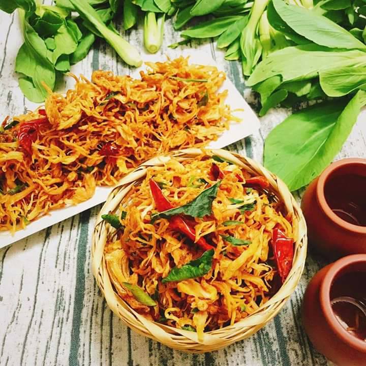 1kg khô gà lá chanh hàng dai ngon sợi dài