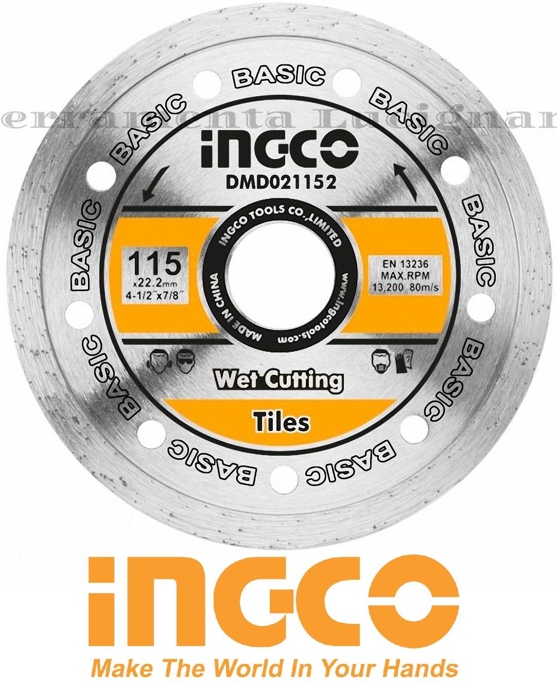Đĩa cắt gạch ướt 115mm wet diamond disc ingco dmd021152