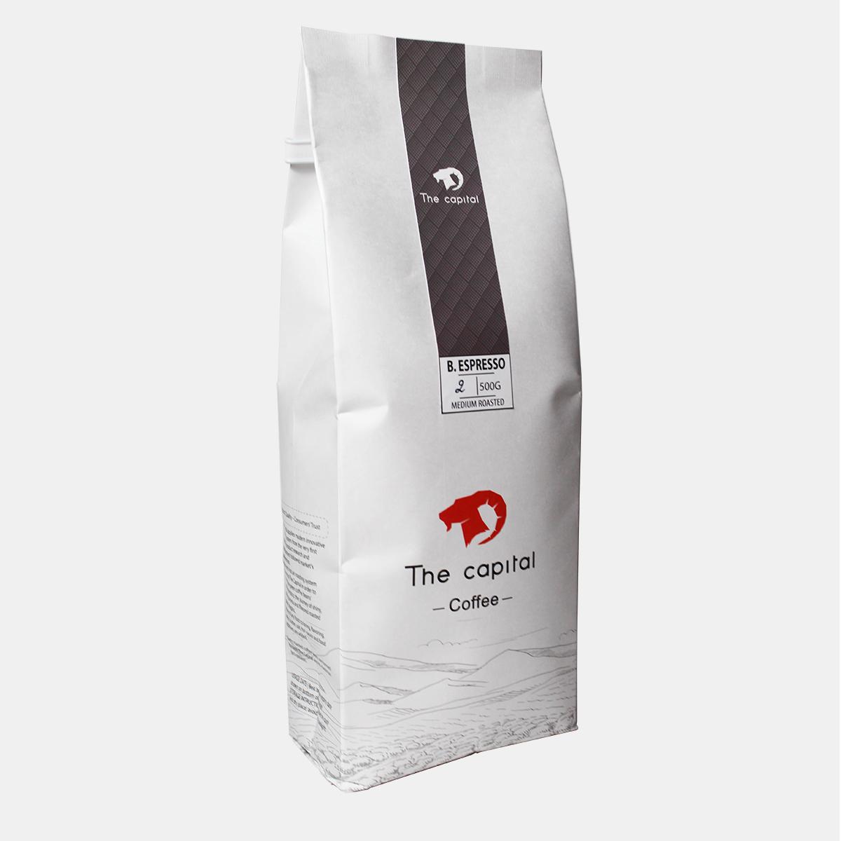 Cà Phê Espresso 2 - THE CAPITAL - Gói 500g - Rang Mộc Nguyên Chất - Café - Coffee - Bột