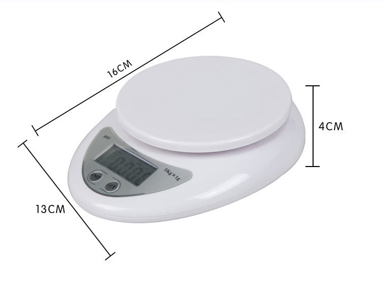 Cân điện tử nhà bếp giá rẻ/cân điện tử mini 5kg (Màu ngẫu nhiên)