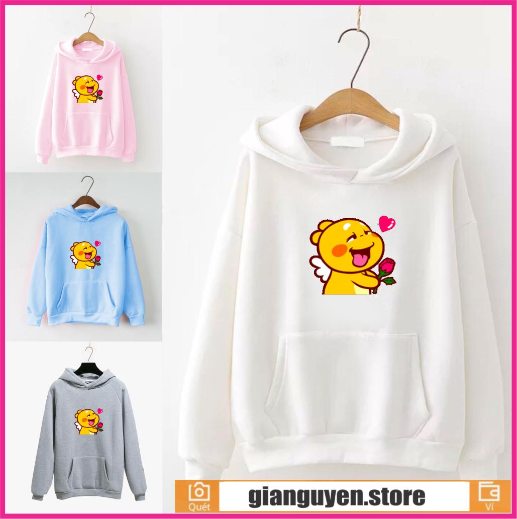 Áo Khoác Nỉ Hoodie Nam Nữ Mặc Đẹp Dạng Cổ Trồng In Hình Kute Phù Hợp Mặc Nhà Giữ Ấm, Chống Nắng Nam Nữ Đều Mặc Đẹp - GiaNguyen.Store