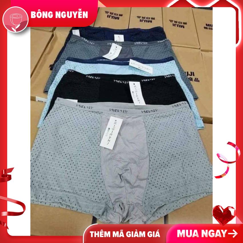 Combo 5 quần sịp đùi nam muji thông hơi xuất nhật