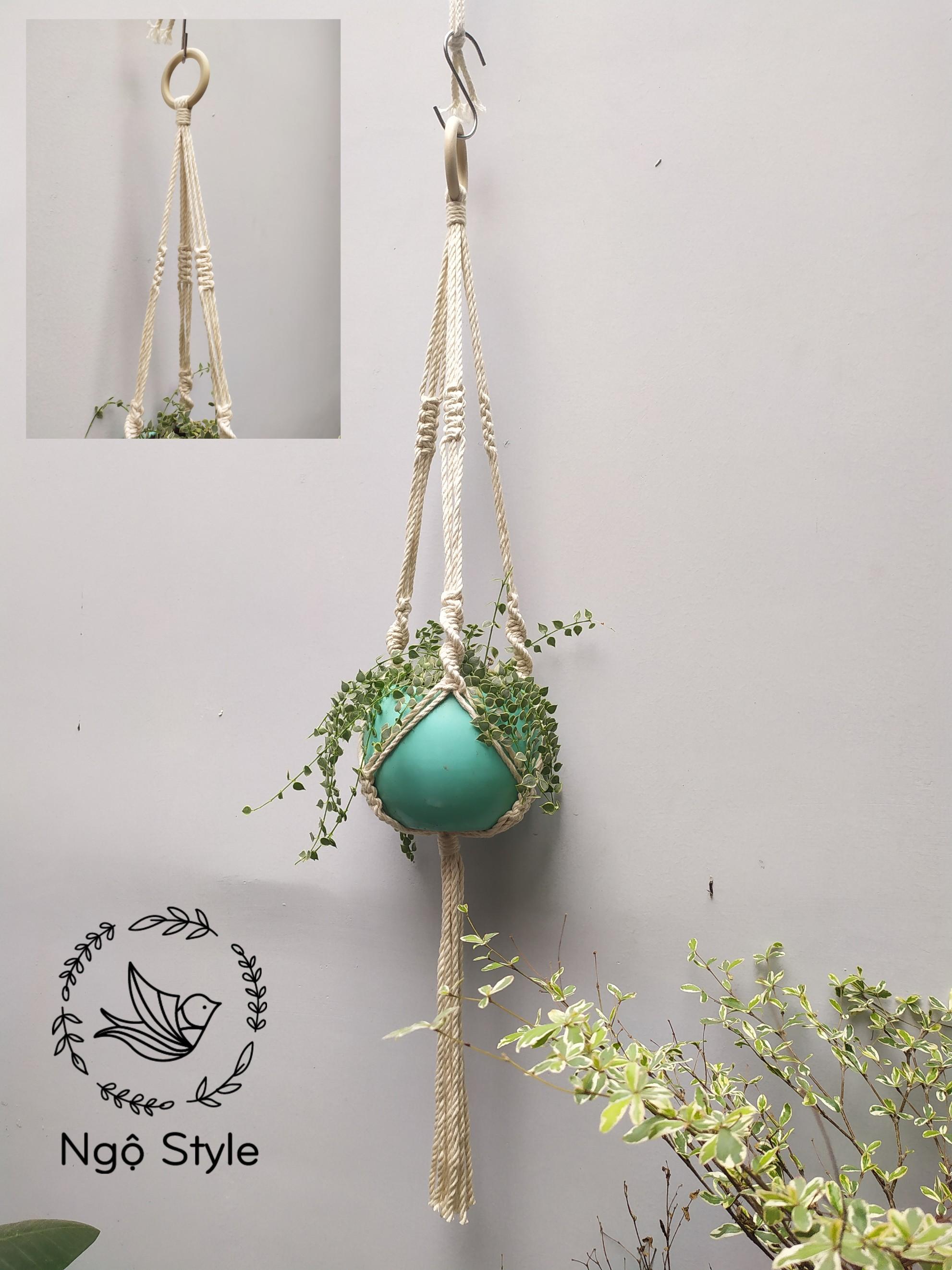 Giỏ treo cây dây treo cây Macrame