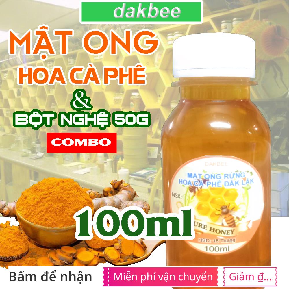 [COMBO] 170gr Mật ong rừng hoa cà phê + 50g tinh bột nghệ [ dakbee ]
