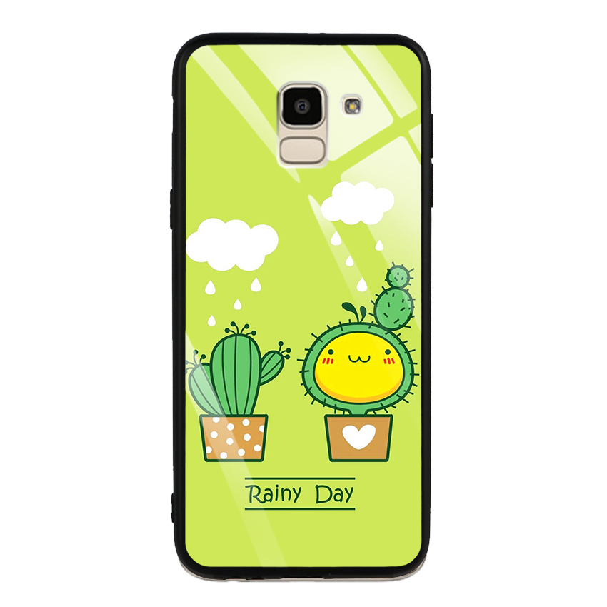 Ốp Lưng điện thoại Samsung Galaxy J6 2018 - mặt Kính Cường Lực - 03014 8036 CACTUS04