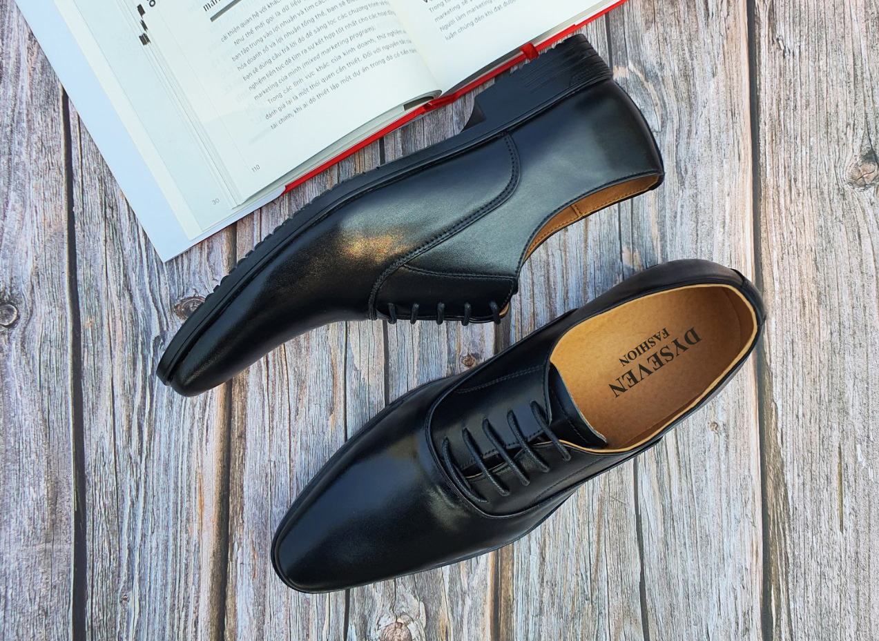 Giày Dây Nam Da Bò Thật Cao Cấp, Giày Tây Công Sở Mới, Giày Da Nam Da Thật, Bảo Hành 12 Tháng