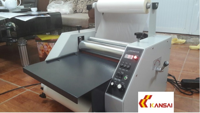 Máy cán màng nhiệt lô Inox 350mm