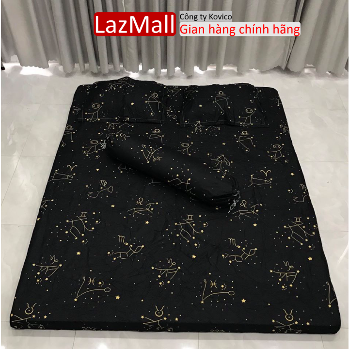 Bộ ga gối kèm vỏ gối ôm 4 món,vải cotton poly họa tiết cung hoàng đạo Sunzin Kho chăn ga gối, ga giường, drap giường