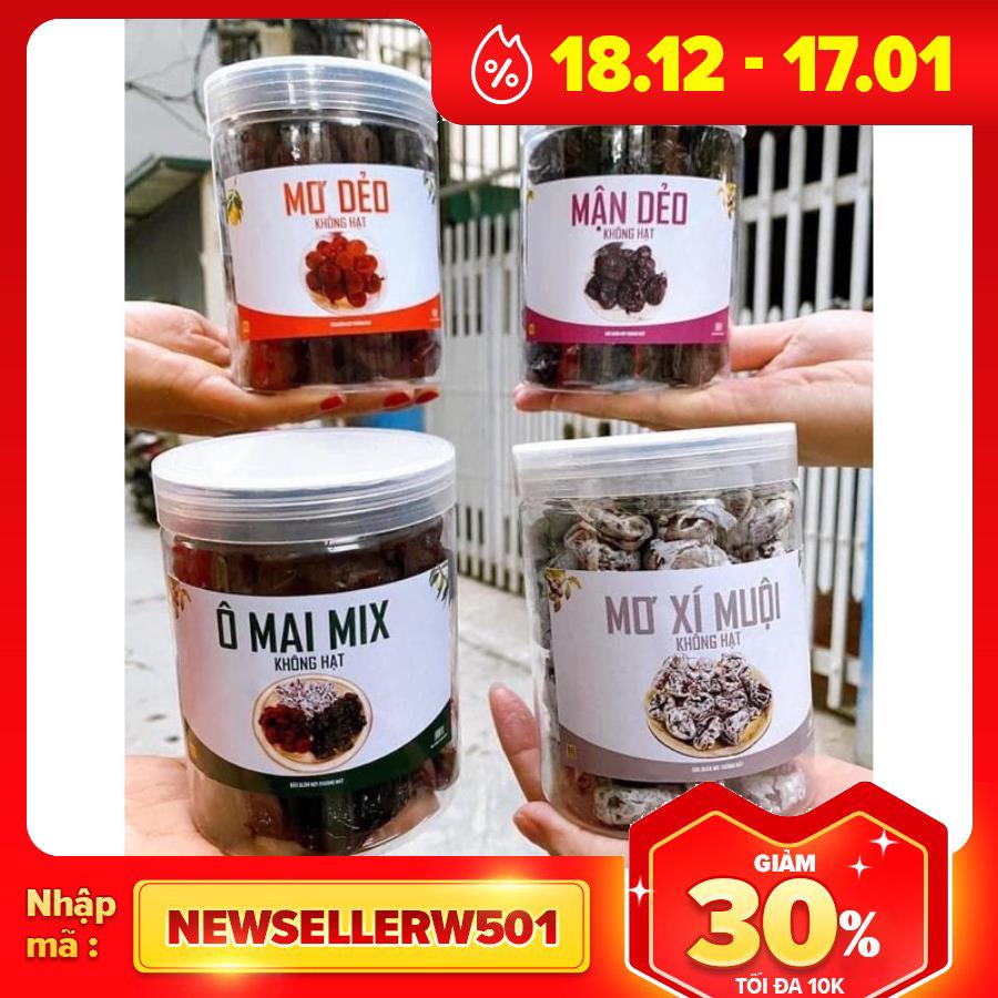 Ô mai mơ-mận-mix-xí muội dẻo không hạt 125k/hộp 500g