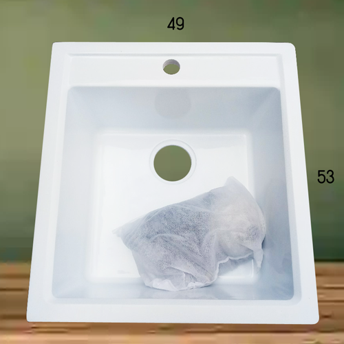 Chậu rửa chén đá nhân tạo một hộc KT 49x53 sản xuất tại Việt Nam, Bảo hành 03 năm thuộc thư mục chậu rửa chén đá Granite đá một hộc