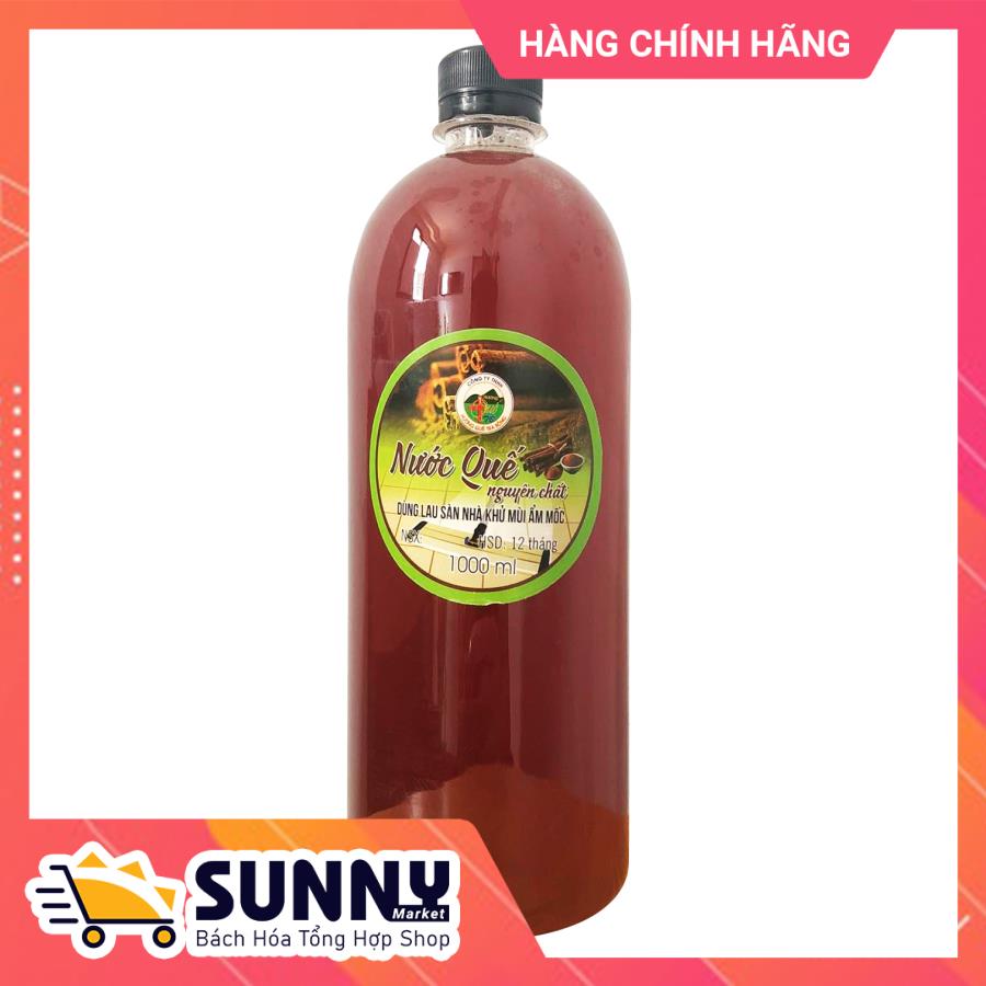 [HCM]Nước Lau Sàn Quế Trà Bồng Nguyên Chất Chai 1000ml - Khử Mùi Diệt Khuẩn Mạnh Lưu Hương Tự Nhiên Lâu