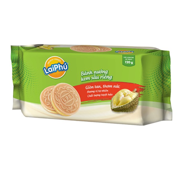Bánh French Cookies Lai Phú Vị Sầu Riêng Gói 120g
