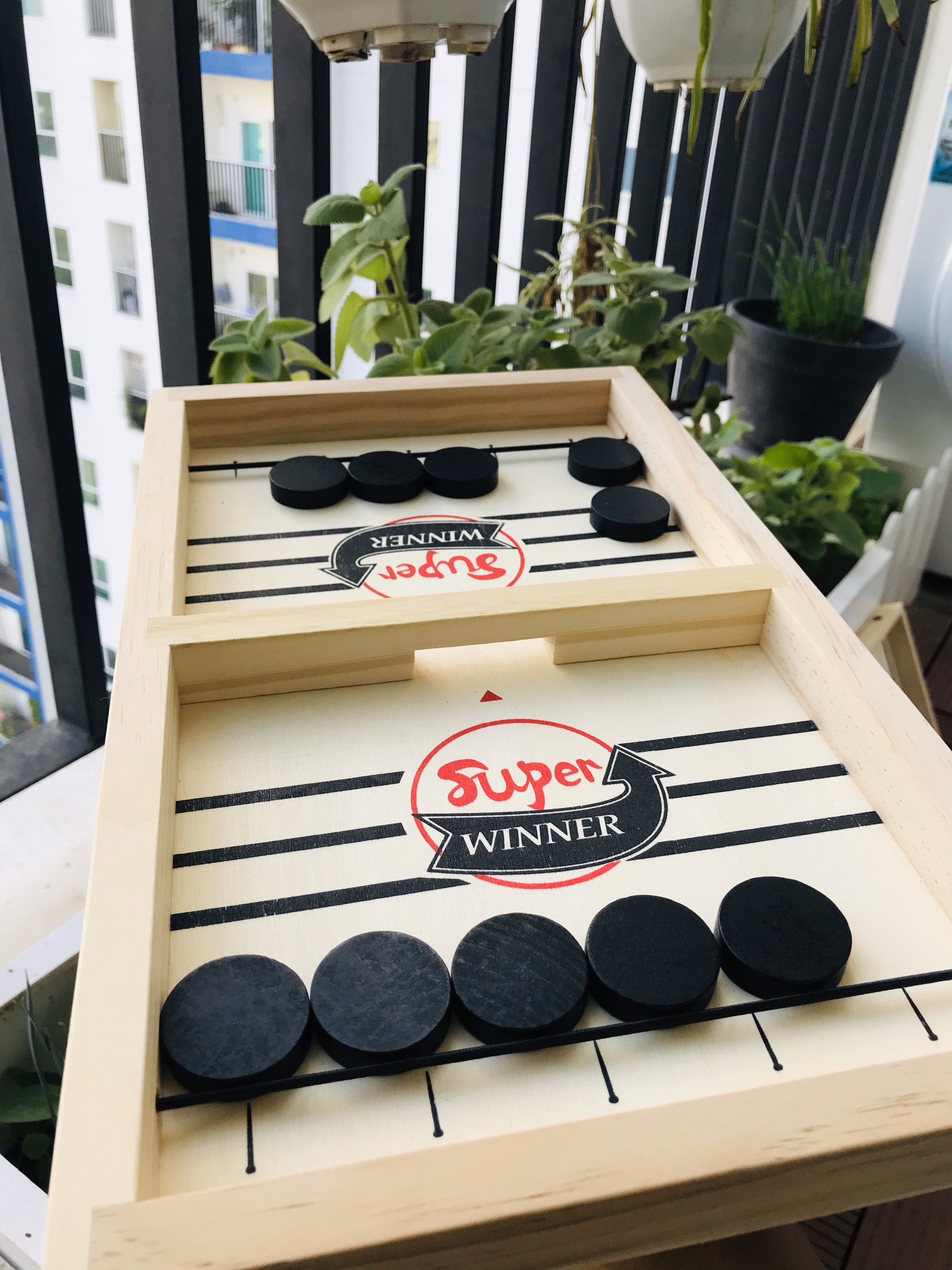 Bàn bắn bi gỗ - Đồ chơi gỗ thông minh - SLING PUCK